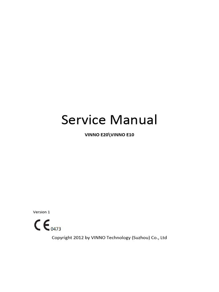 VINNO Service Manual - E20 - E10 | PDF | Troubleshooting | Computer Monitor