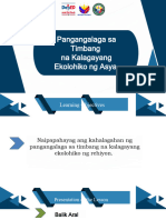 MODULE 5 - Pangangalaga Sa Timbang Na Kalagayang Ekolohiko NG Asya