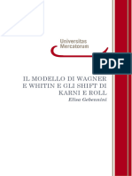 Il Modello Di Wagner e Whitin e Gli Shift Di Karni e Roll