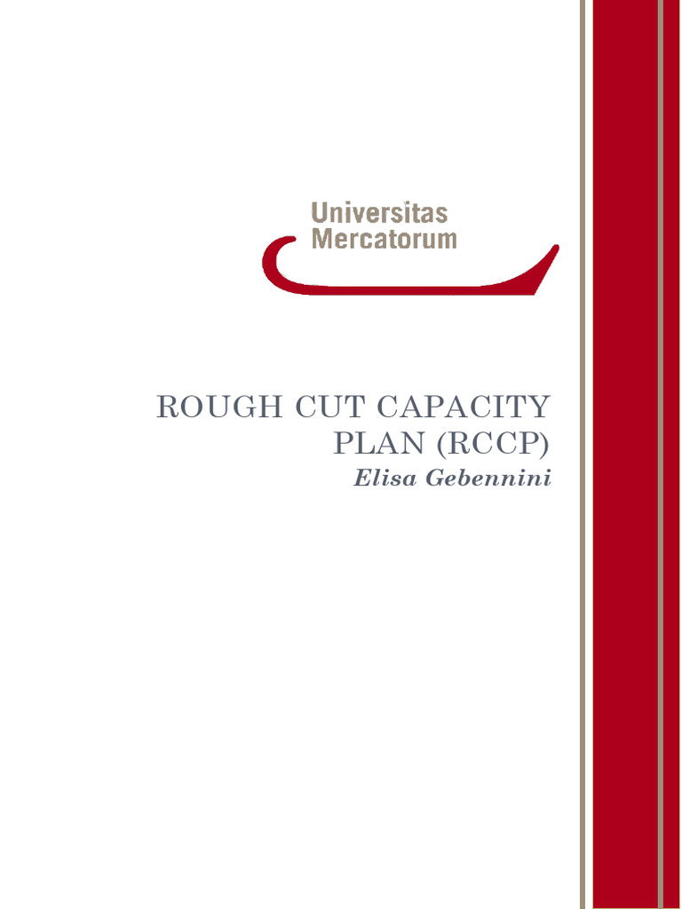 Rough Cut Capacity Plan (RCCP) | PDF