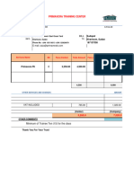 PTC Course Invoice