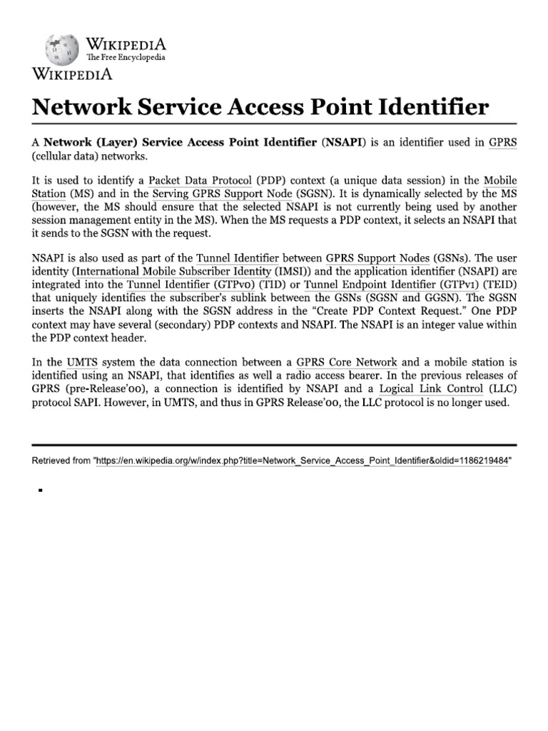 Network Service Access Point Identifier PDF
