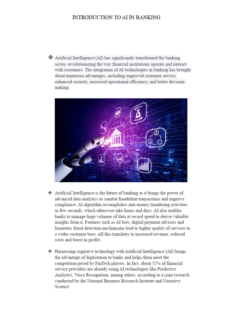 AI Transforming Banking Operations | PDF