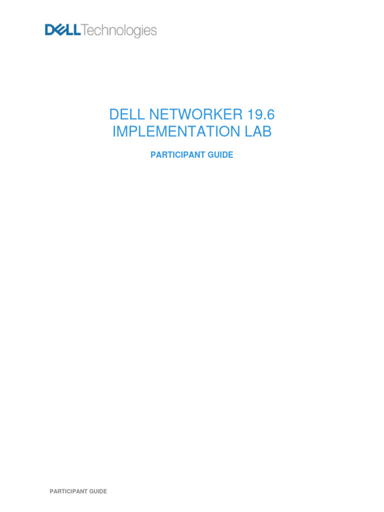 Dell+NetWorker+19 6+Implementation+Lab+-+Participant+Guide | PDF ...