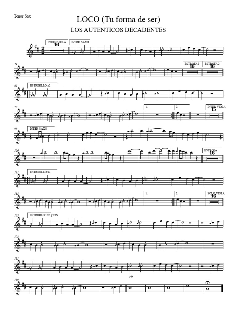 Autenticos Decadentes Loco Tu Forma De Ser Pdf