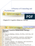 Chapter 10 - Cognitive Behavior Therapy