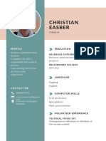 White Simple Student CV Resume