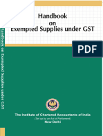 Handbook On Exempted Supplies Under GST