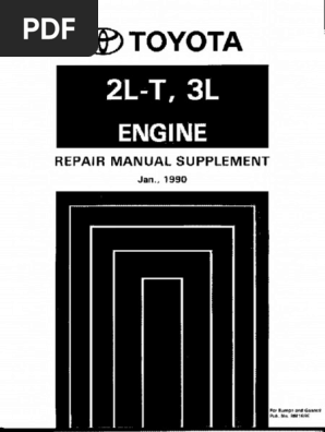 Manual de Reparación Motor Toyota 2L-3L | PDF | Inyección de