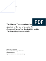 The Films of Theo Angelopoulos. Analysis of The Use of Space in The Travelling Players and The Suspended Step of The Sork