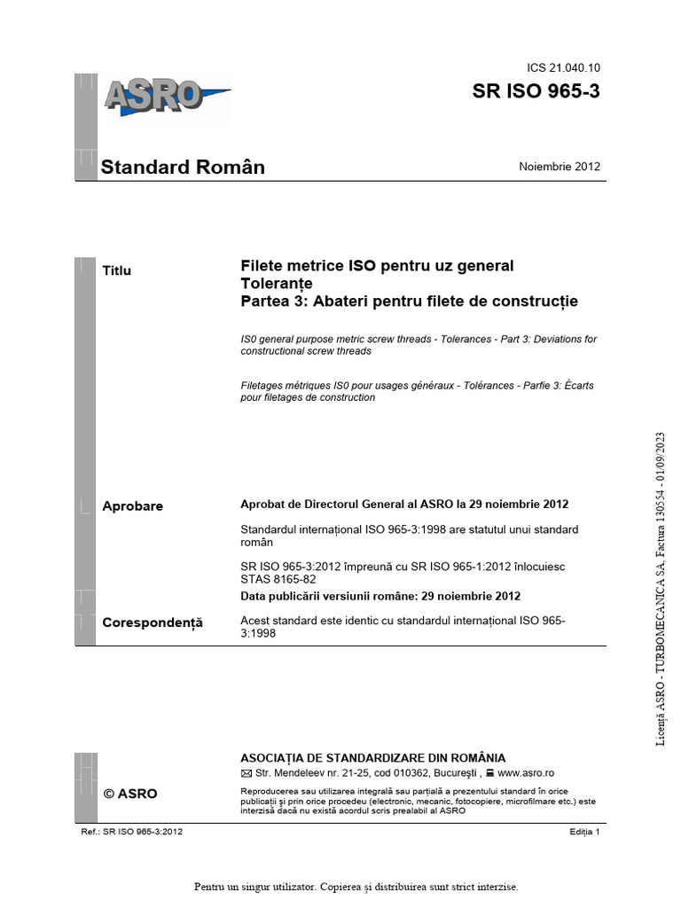SR Iso 965-3 2012 | PDF