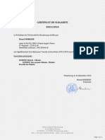 Certificat de Scolarite