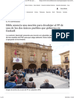 Bildu Anuncia Una Moción para Desalojar Al PP de Uno de Los Dos Únicos Pueblos Que Gobierna en Euskadi