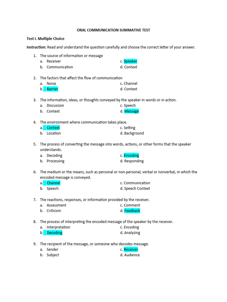 AFFECTIVE COMMUNICATION TEST QUESTIONS PDF visual data 8