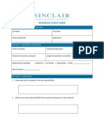 Reference Check Form