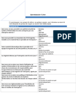 Questionnaire d'audit de Cybersécurité