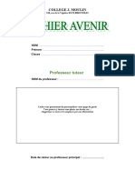 Fichier Avenir À Compléter (Élèves) 2022-2023