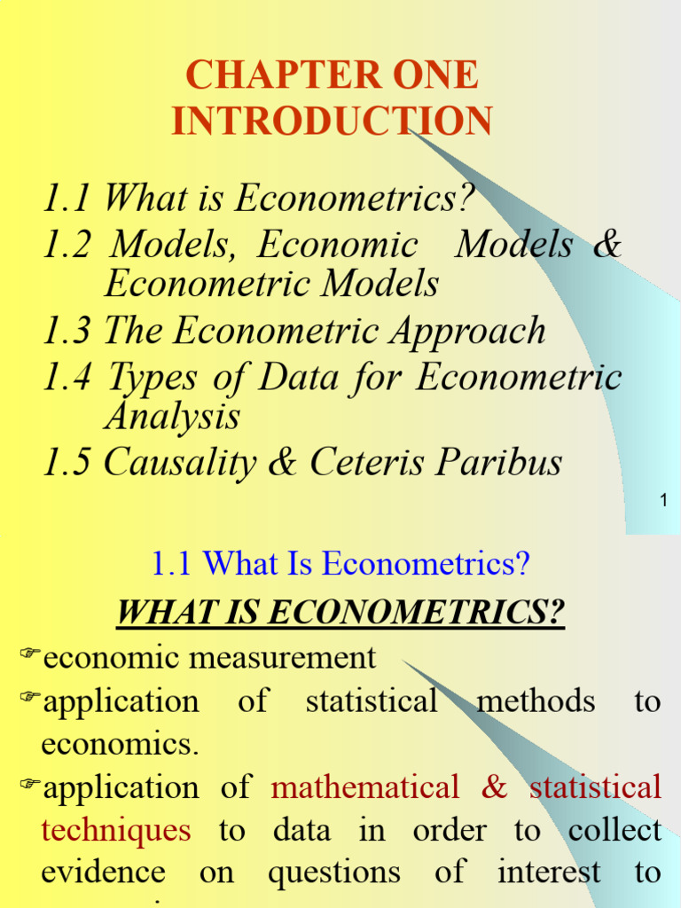 Understanding Econometrics and Its Models | PDF | Econometrics | Statistics