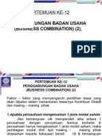 Pertemuan Ke-12: Penggabungan Badan Usaha (Business Combination)