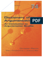 Dictionary of Argumentation - A Introduction to Argumentation Studies