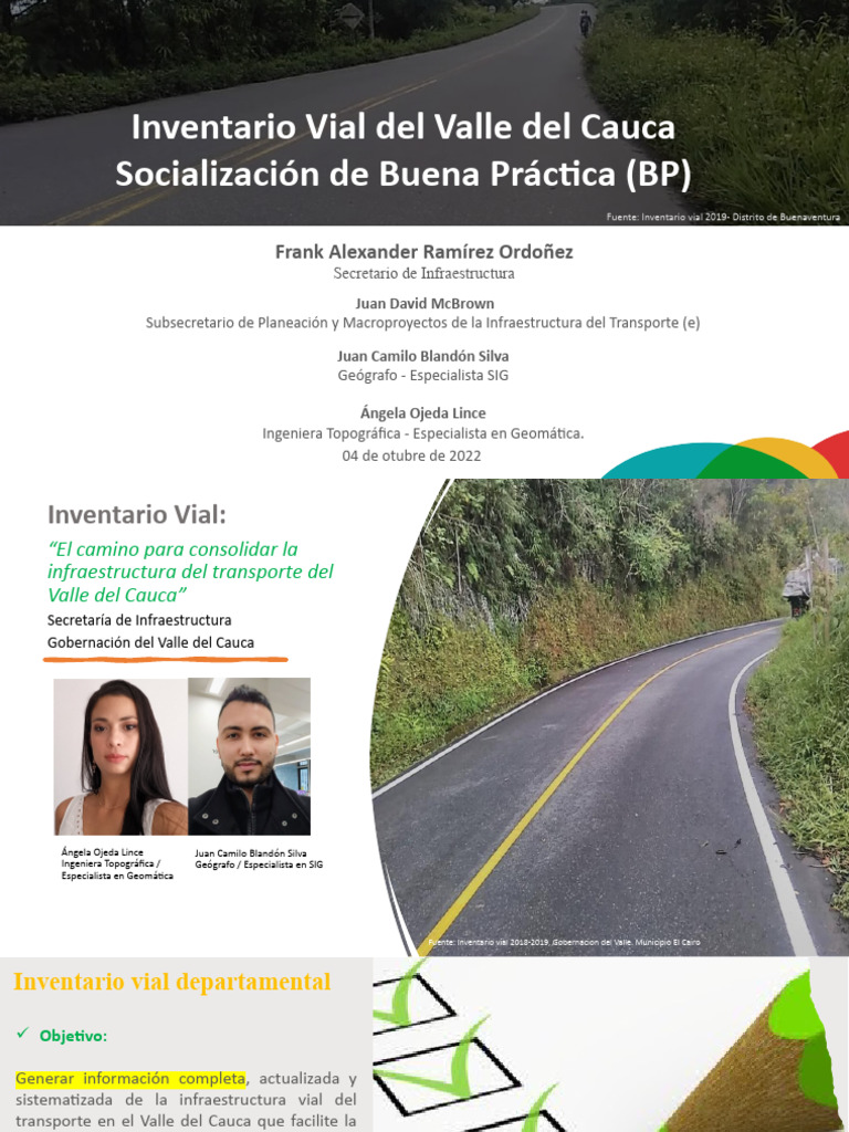 Inventario Vial del Valle del Cauca | PDF | Sistema de información ...