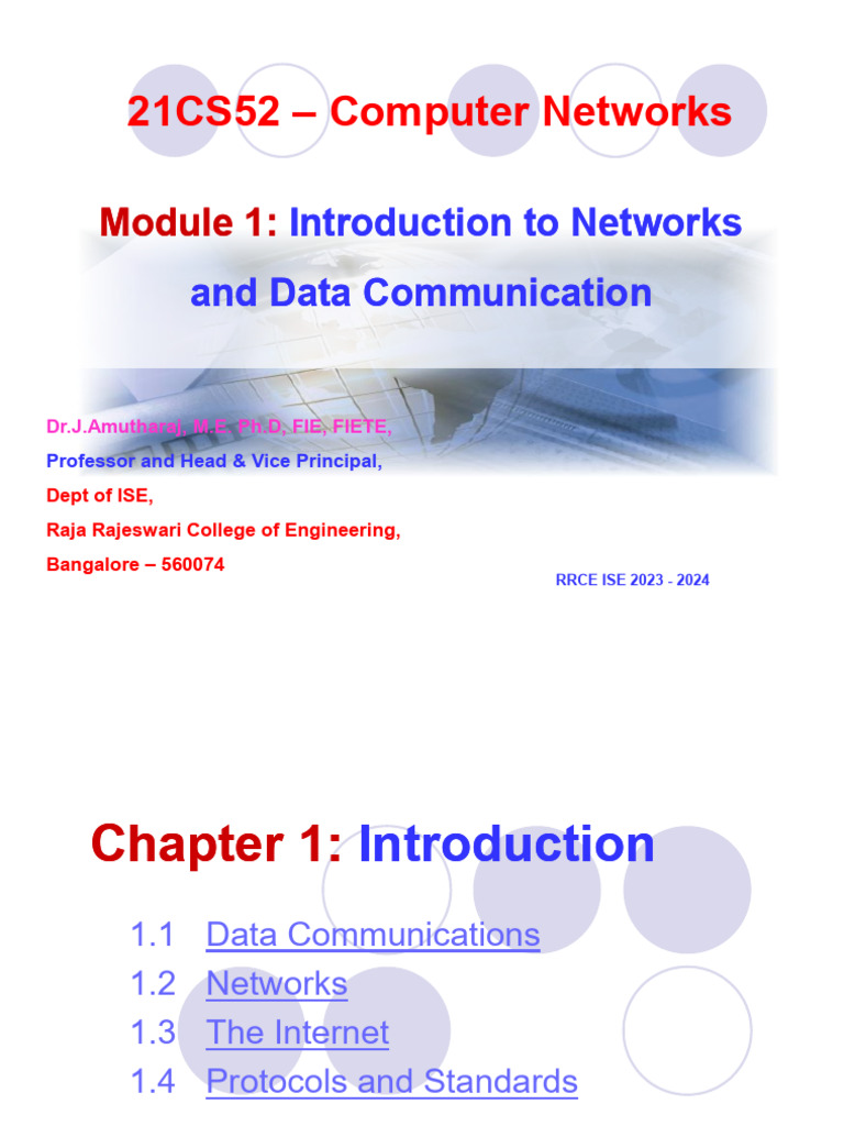 Module 1 Topic 1 Introduction To Data Communication And Networks