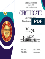 Conduct Award Certificate