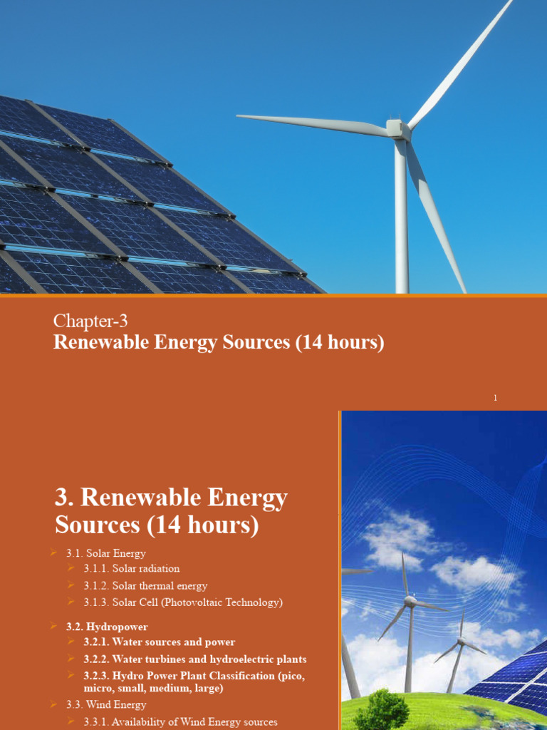Overview of Renewable Energy Sources | PDF | Hydropower | Hydroelectricity
