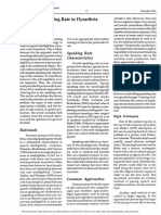 Managing Speaking Rate in Dysarthria