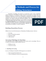 Demolition Methods and Process For Building Structures