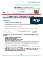 North Horr Bursary Application Form Fy 2023-2024