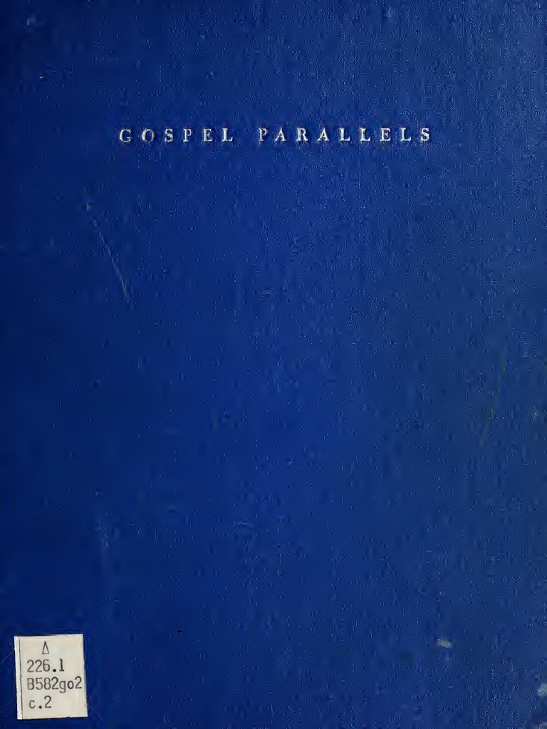 Gospel Parallels Pdf