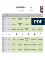 Horario de Clases Sexto G