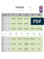 HORARIO DE CLASES Primer G