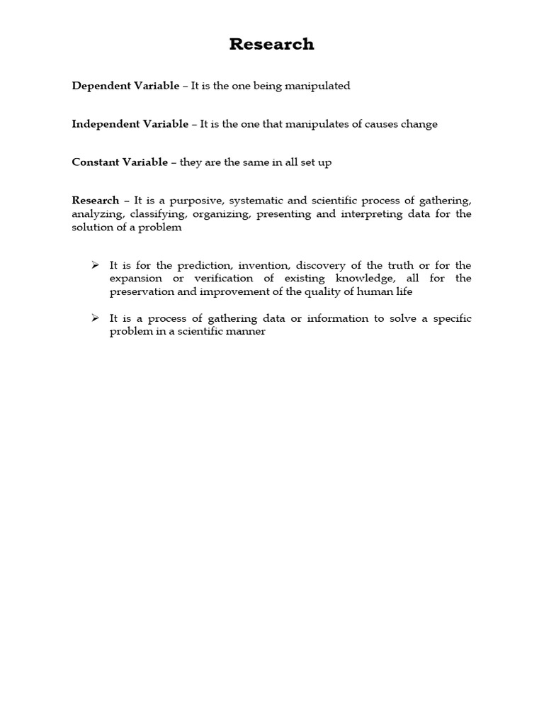 Research Notes | PDF | Statistics | Scientific Method