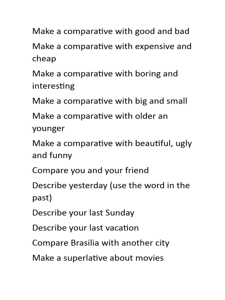 Comparative and Past Conversation | PDF