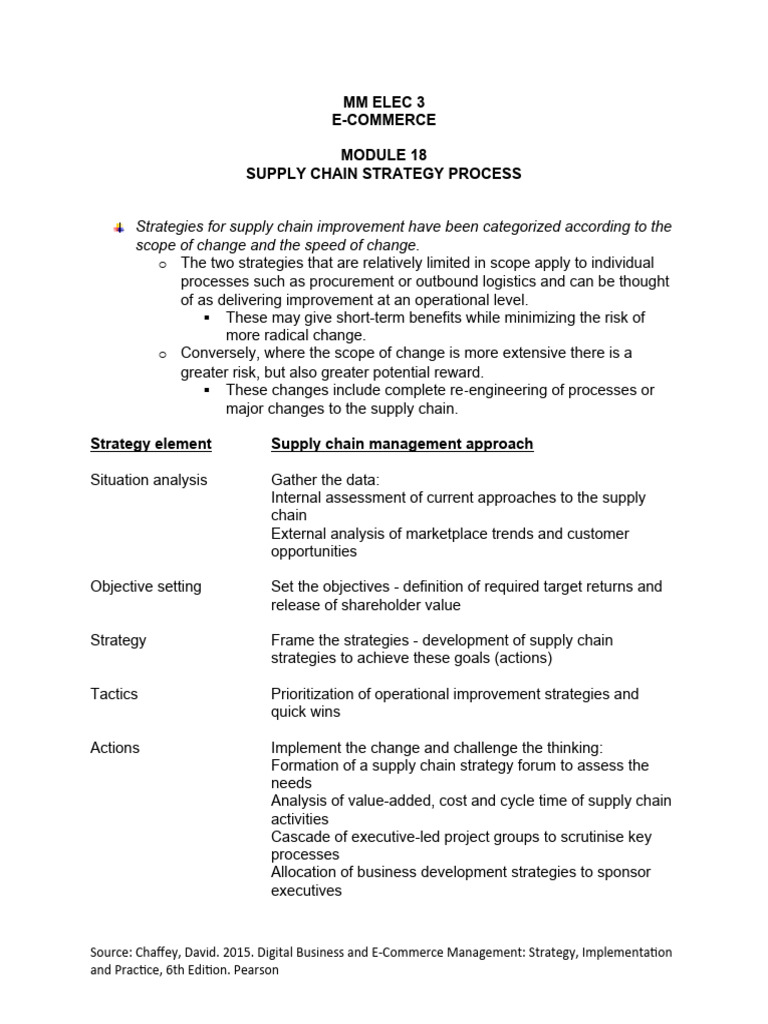 Supply Chain Strategy Execution Guide | PDF