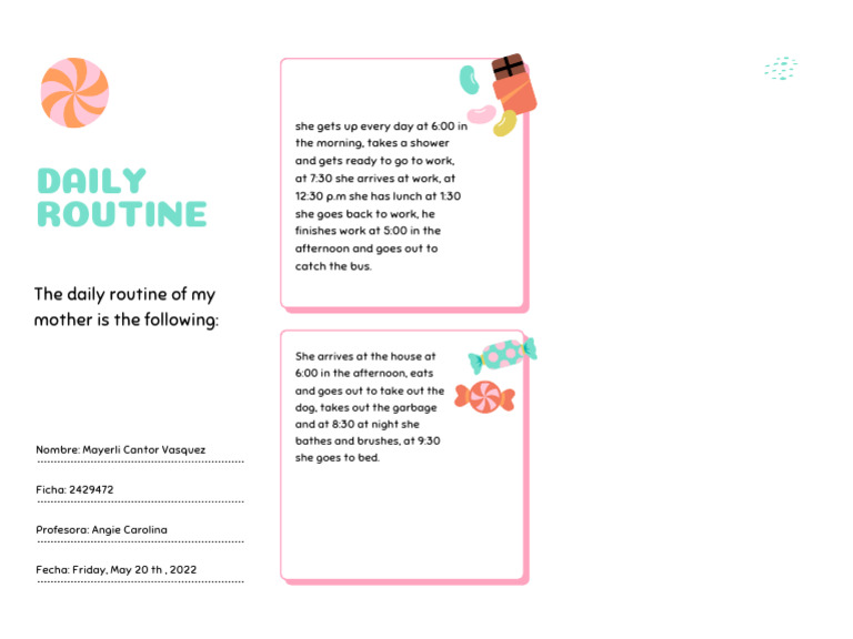 Daily routine for healthy life pdf