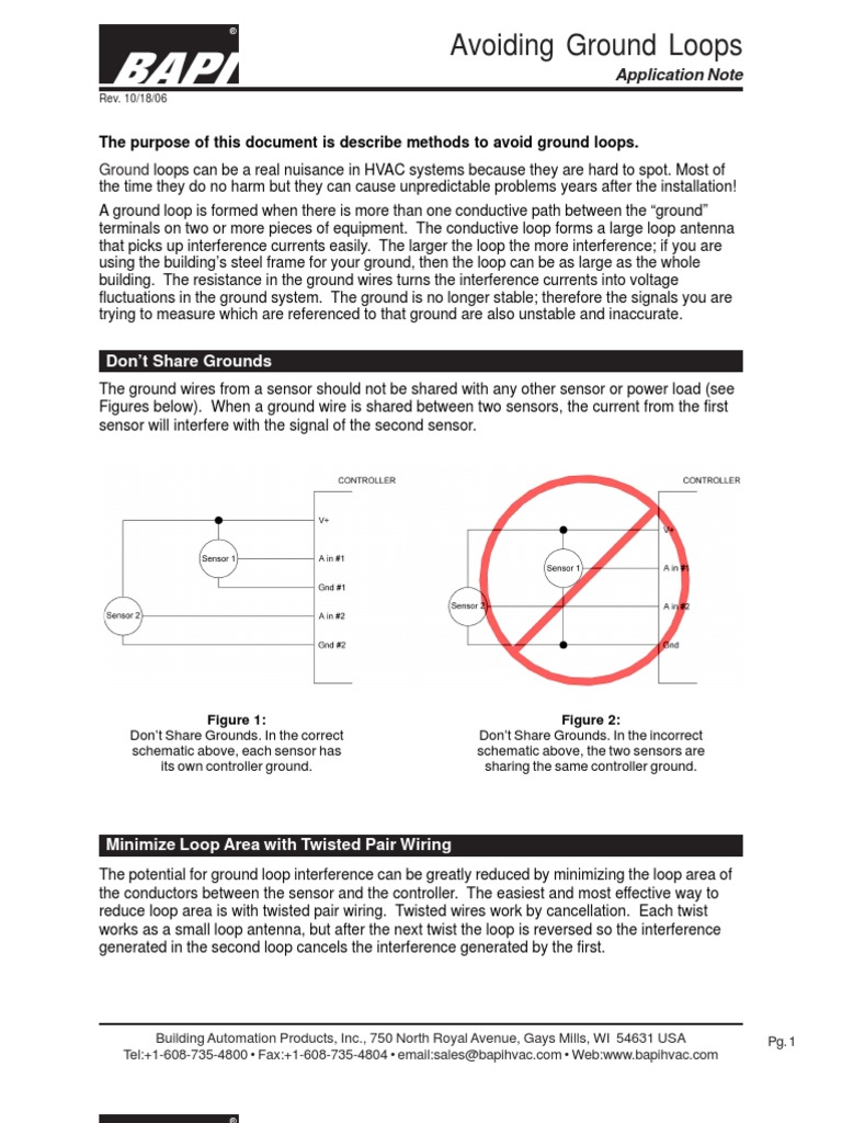 Avoiding Ground Loops | PDF | Electrical Conductor | Electromagnetic ...