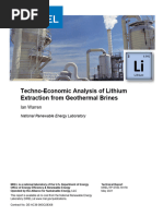 Techno-Economic Analysis of Lithium Extraction From Geothermal Brines 2021