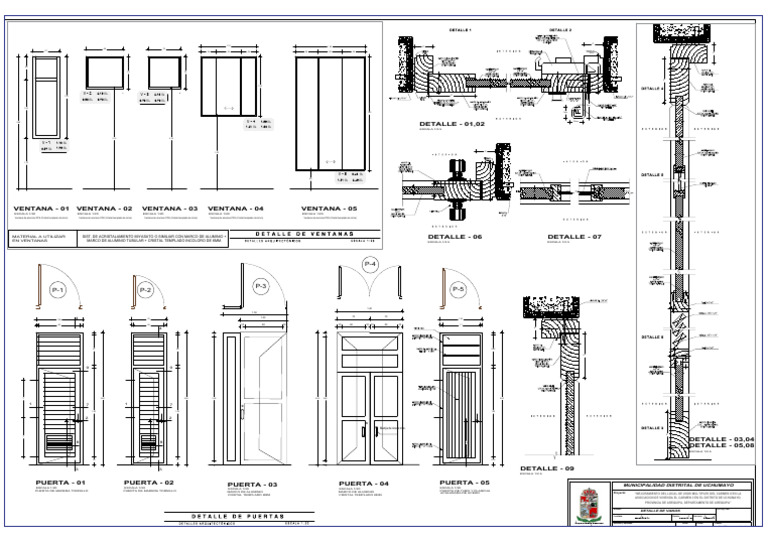 Detalle de Puertas y Ventanas 1 | PDF | Materiales de construcción ...