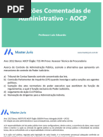 Questões Comentadas de Administrativo - AOCP Professor Luis Eduardo