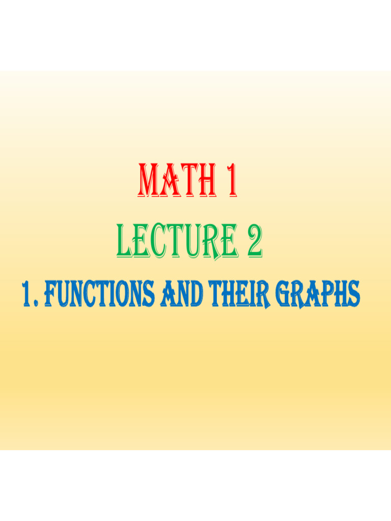 Lecture 2 | PDF | Function (Mathematics) | Polynomial