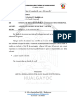 INFORME 10 DE SALIDA SR. CÉSAR BUSTAMANTE Muya