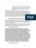 Los Antecedentes y El Conflicto Entre Chile y Bolivia