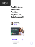 Top 9 Beginner JavaScript Practice Projects (Yes, Code Included!