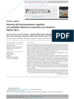 Castaño Rodríguez - Funcionamiento Cognitivo y Variables Clínicas en Trastorno Bipolar I