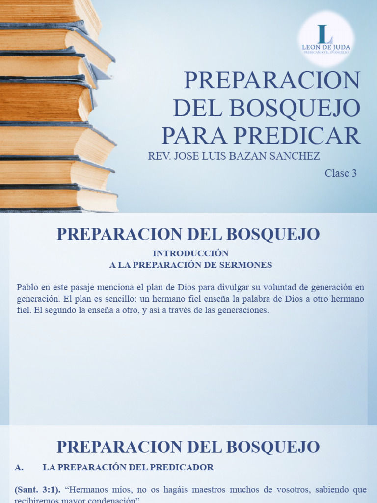 Preparación de Bosquejos para Predicar | PDF | Sermón | Pecado