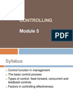 CONTROLLING MODULE 5 SYLLABUS