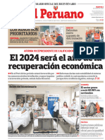 El Peruano: El 2024 Será El Año de La Recuperación Económica